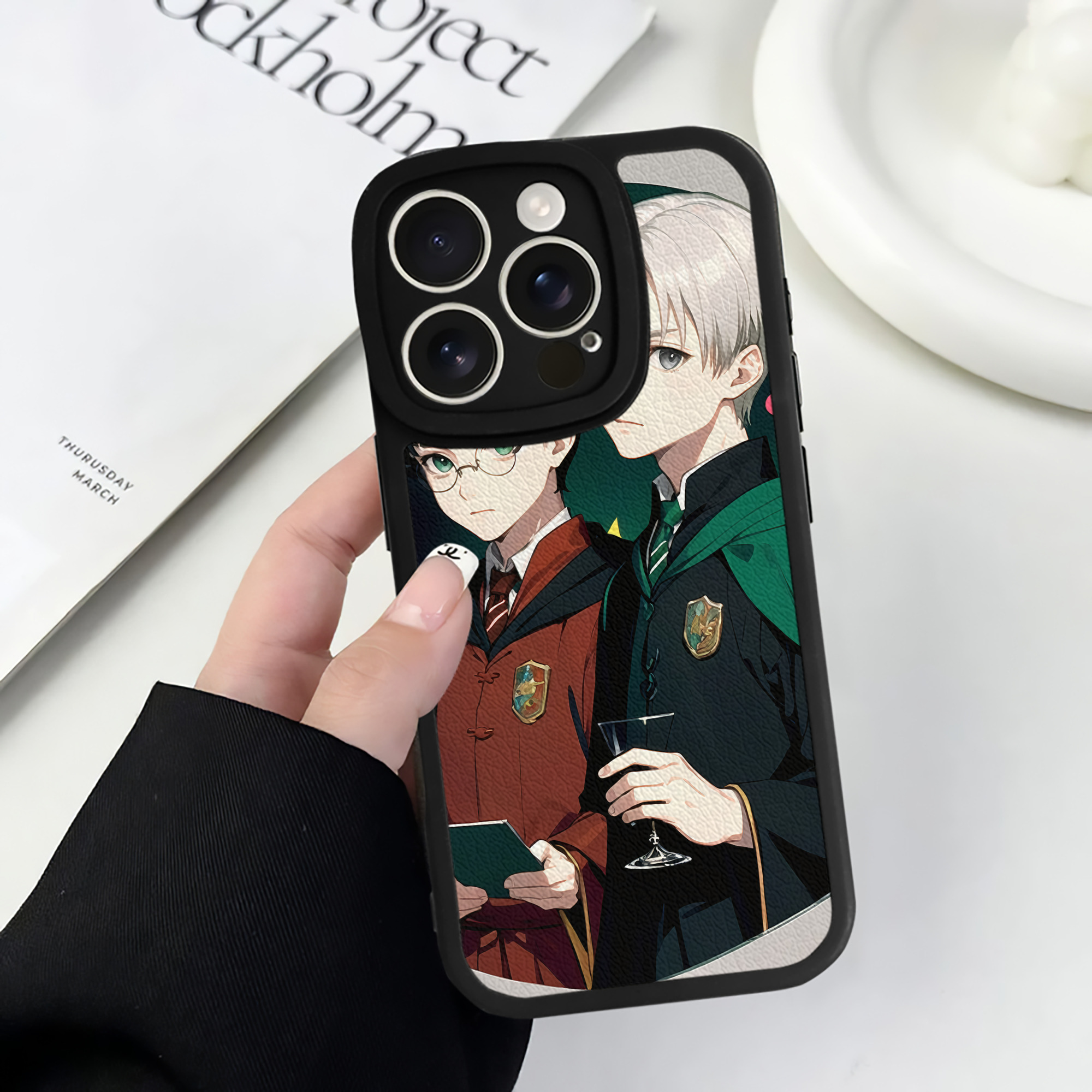 （画像用） Harry Potter ハリー・ポッターシリーズ 【iPhone 16シリーズ対応】シリコンスマホケース（レザー調） 材質：シリコン